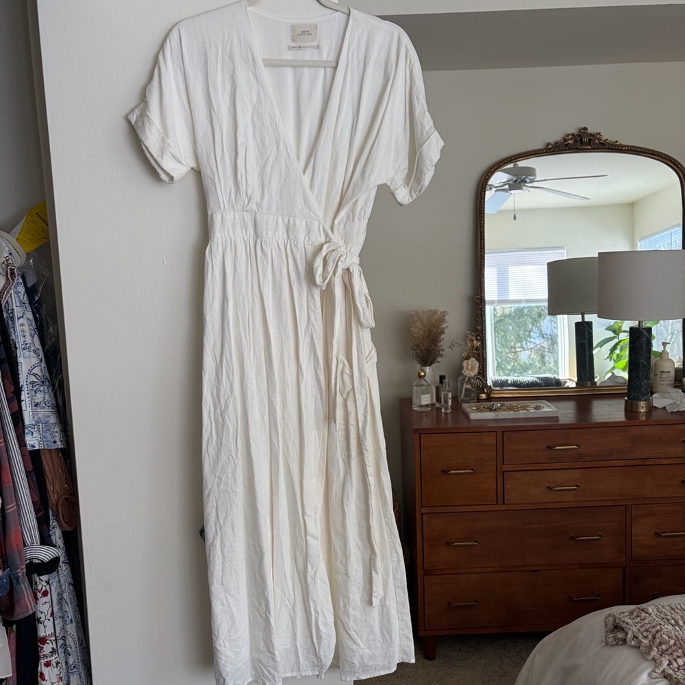 Urban Outfitters White Wrap Dress